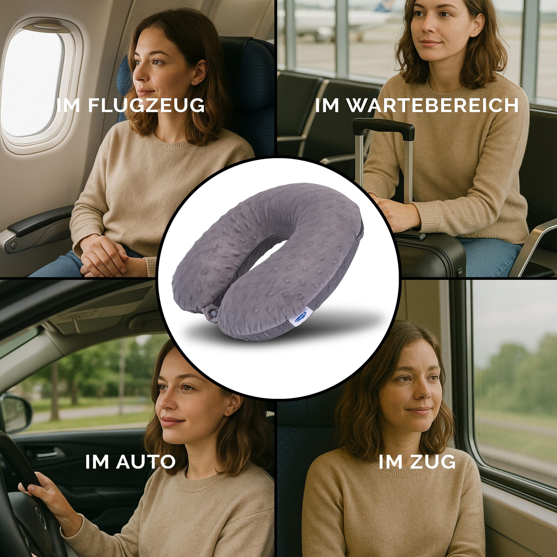 Nackenrolle | Memory Beige – Bild 4