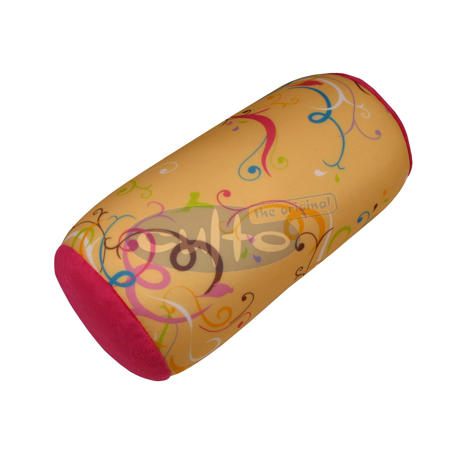 Rolle | Ornament Apricot / Plüsch Rosa