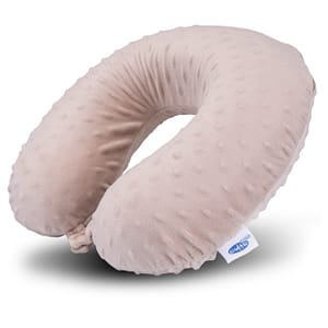 Beige Nackenrolle mit Memory Füllung